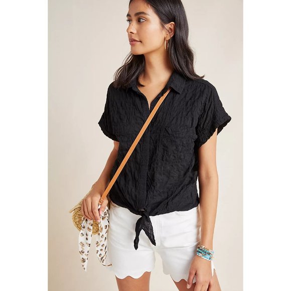 cloth & stone Tops - Anthropologie / Cloth & Stone Tie Front Liya Blouse - Size Large